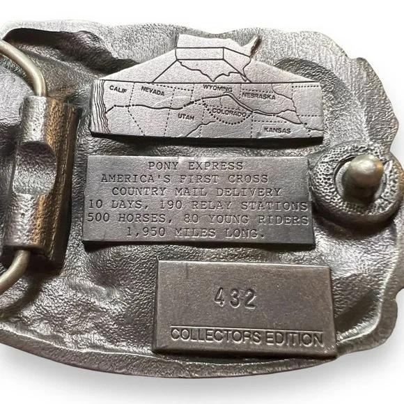 Vintage Dart Pony Express Collector’s Edition Pewter Belt Buckle - Picture 11 of 12